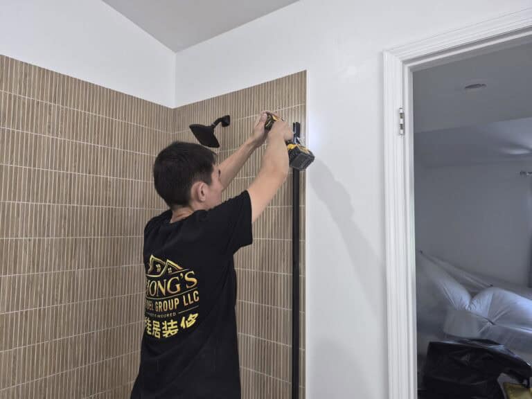New Jersey shower glass door installation construction‑Zhong's Remodel Edgewater NJ